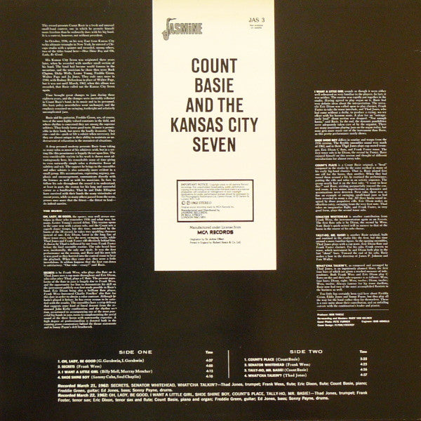 Count Basie And The Kansas City 7
