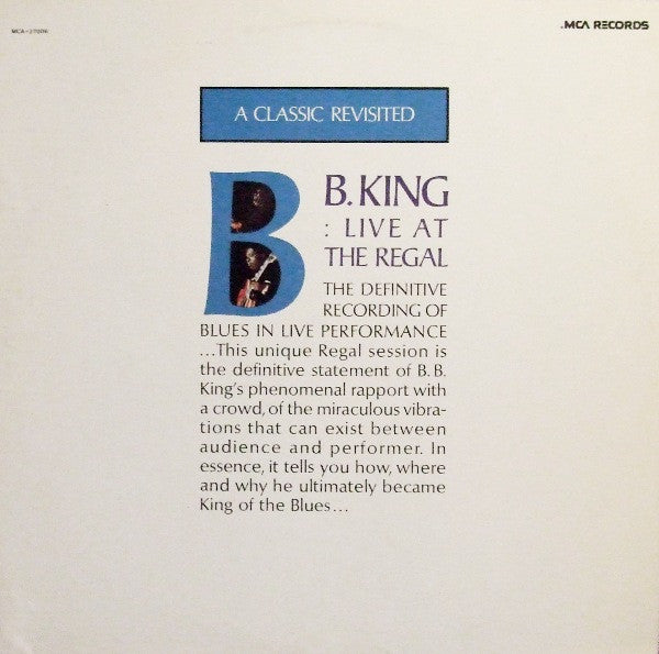Release: Live At The Regal-Vinyl-US-1980-MCA-27006-2696521
