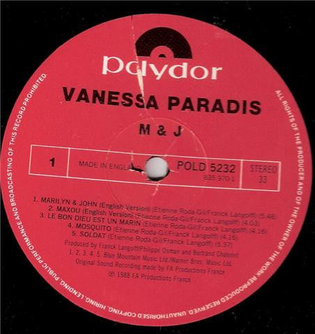 Release: M & J-Vinyl-UK-1988-POLD 5232, 835 970-1-1522861