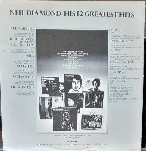 Master Release: His 12 Greatest Hits by Neil Diamond