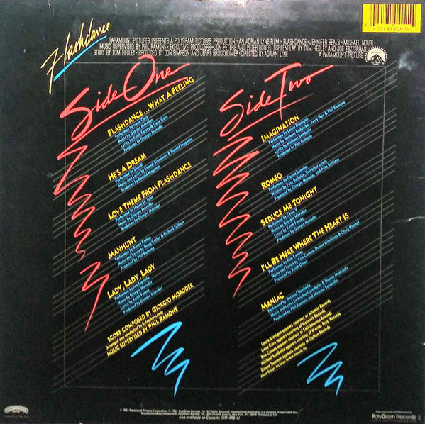 Release: Flashdance (Original Soundtrack From The Motion Picture)-Vinyl-US-1983-422-811 492-1 M-1, 811492-1 M-1-14732393