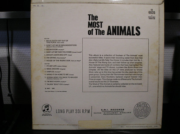 Master Release: The Most Of The Animals by The Animals