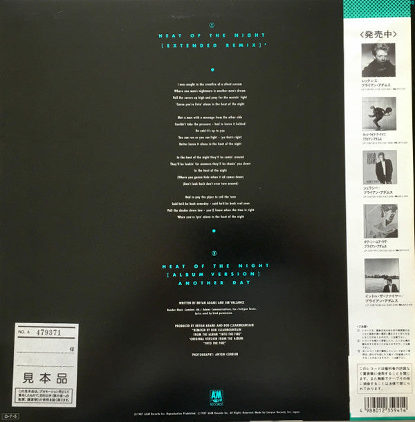 Master Release: Heat Of The Night by Bryan Adams