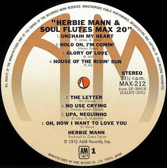 Release: Soul Flutes-Vinyl-Japan-1975-MAX-212-13238891