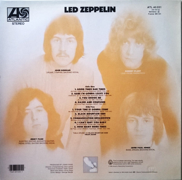 Release: Led Zeppelin-Vinyl-Europe-None-ATL 40 031, K 40 031, SD 8216-12554046
