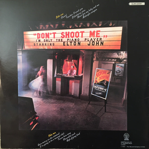 Release: Don't Shoot Me I'm Only The Piano Player-Vinyl-UK-None-DJM 22091, DJH 20427-11529281