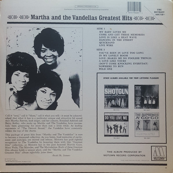 Master Release: Greatest Hits by Martha Reeves & The Vandellas