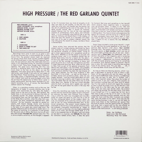 Release: High Pressure-Vinyl-US-1989-OJC-349, P-7209-15815104