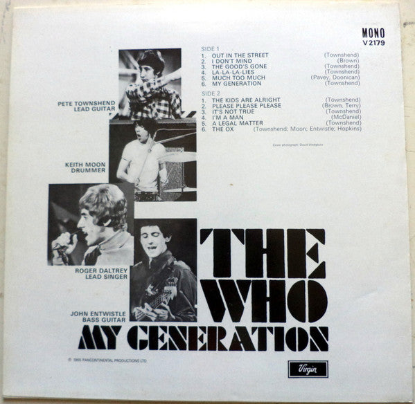 Release: My Generation-Vinyl-UK-None-V 2179-20102302