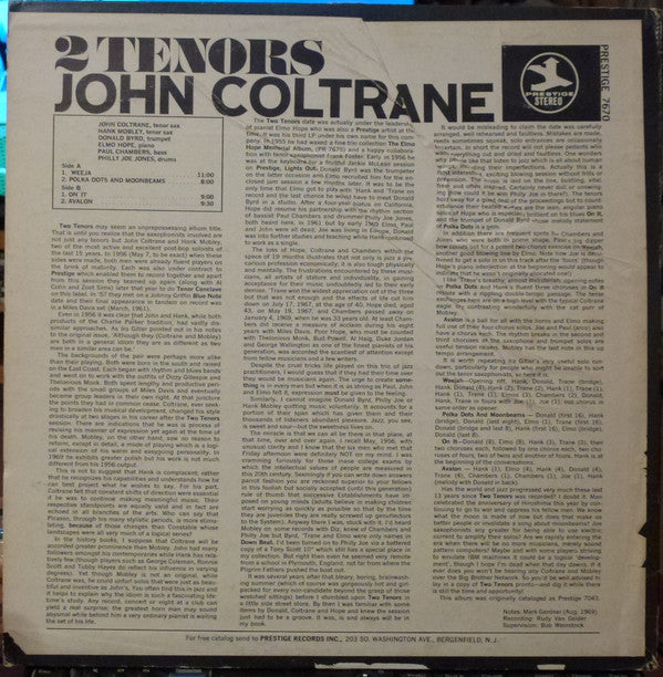 Release: Informal Jazz-Vinyl-US-1969-PRST 7670-12394624