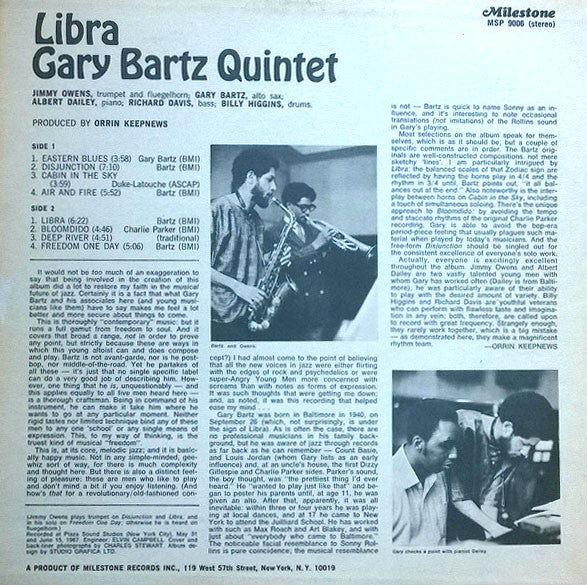 Master Release: Libra by Gary Bartz Quintet