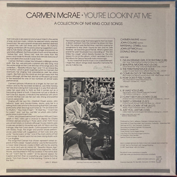 Release: You're Lookin' At Me-Vinyl-US-1984-CJ-235-18348928
