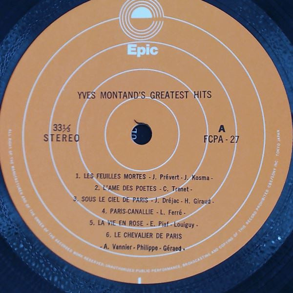 Yves Montand's Greatest Hits