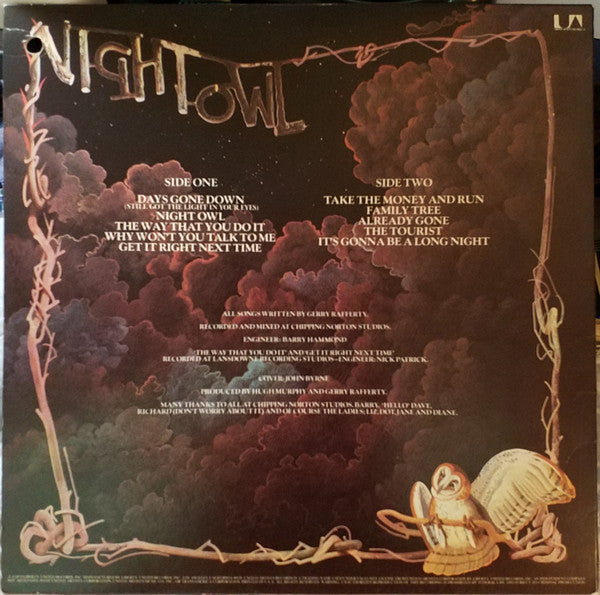 Release: Night Owl-Vinyl-US-1979-UA-LA958-I-12410198