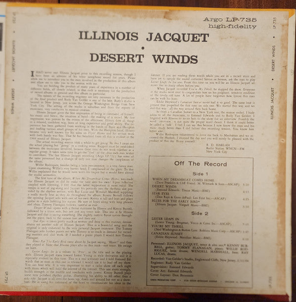 Release: Desert Winds-Vinyl-US-1964-LPS-735-24880499