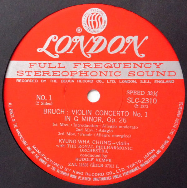 Release: Violin Concerto / Scottish Fantasia-Vinyl-Japan-1973-SLC-2310-20896582