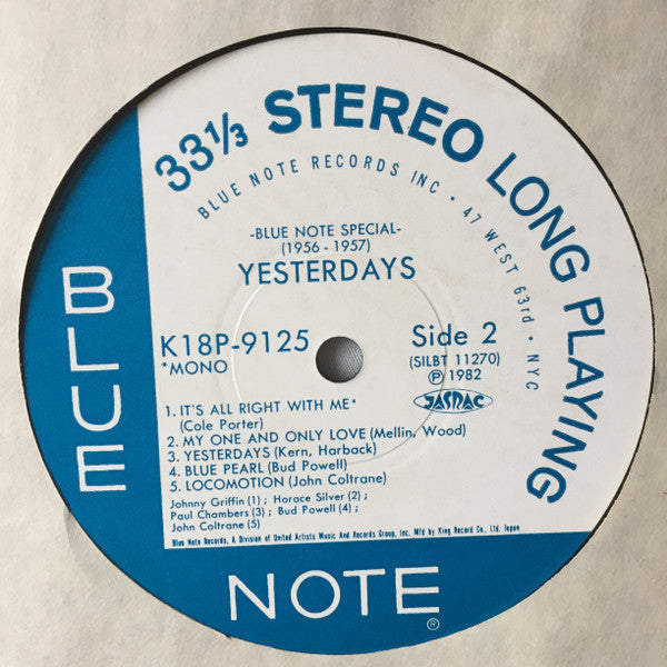 Yesterdays - Blue Note Special 1956 - 1957
