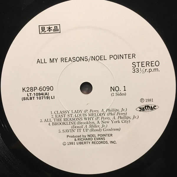 Master Release: All My Reasons by Noel Pointer
