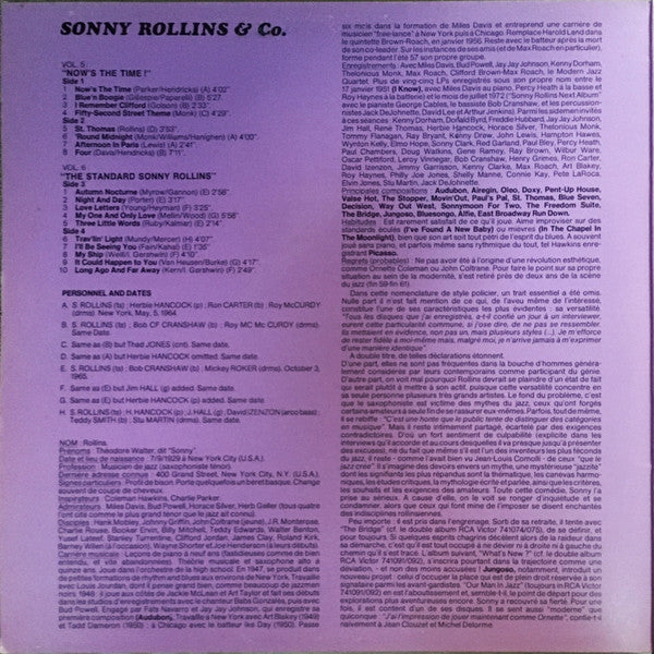 Release: Vol 5: "Now's The Time!" / Vol 6: "The Standard Sonny Rollins"-Vinyl-France-1982-FPL2 7036-15782379