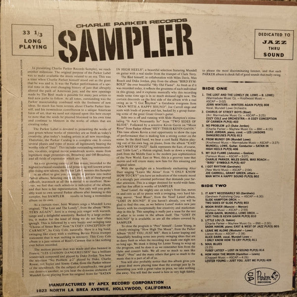 Charlie Parker Record Sampler '66