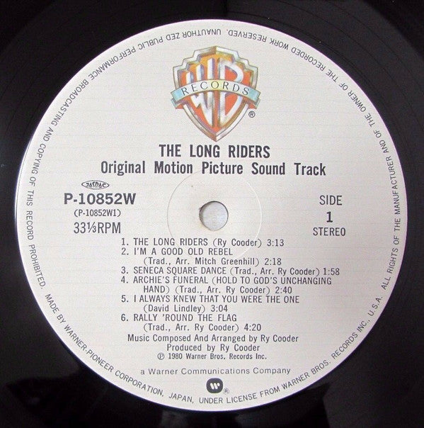 Master Release: The Long Riders (Original Sound Track) by Ry Cooder