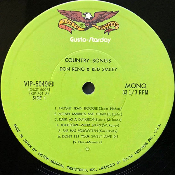 Country Songs (Their Vocal And Instrumental Favorites)