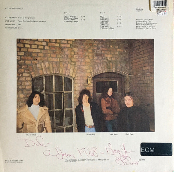 Release: Pat Metheny Group-Vinyl-US-1978-ECM-1-1114-19068664