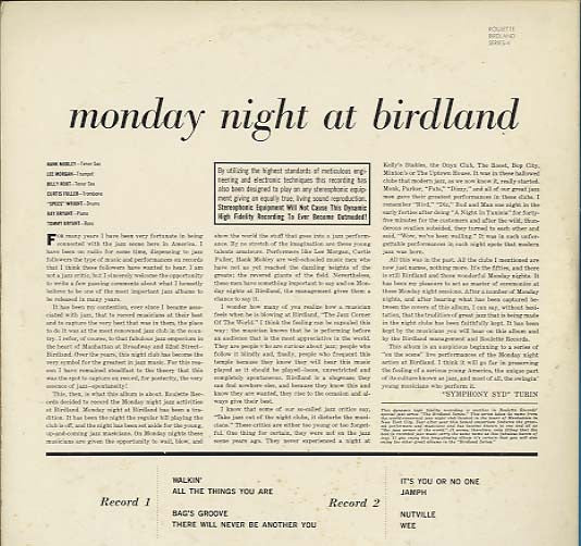 Master Release: Monday Night At Birdland by Hank Mobley