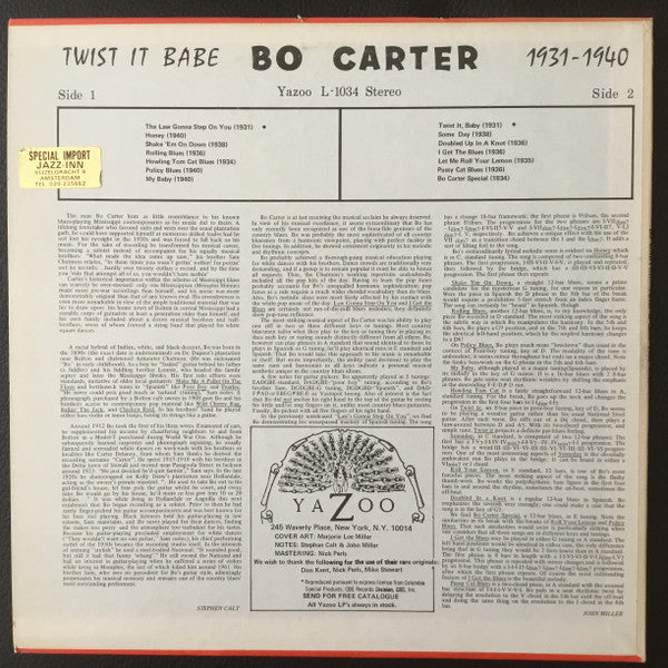 Master Release: Twist It Babe 1931-1940 by Bo Carter