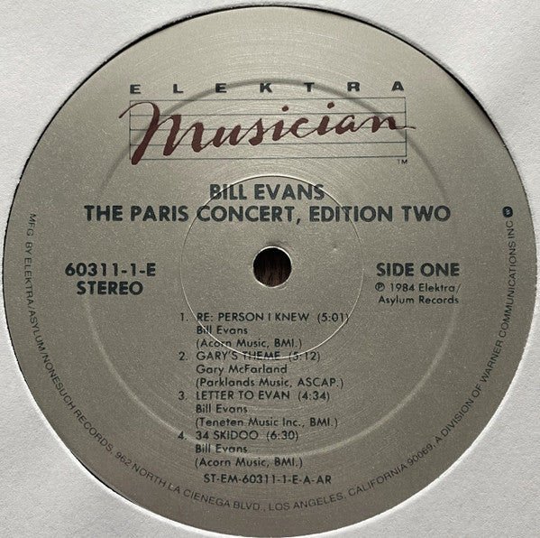 The Paris Concert, Edition Two