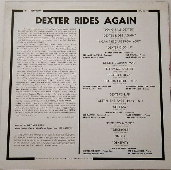 Master Release: Dexter Rides Again by Dexter Gordon