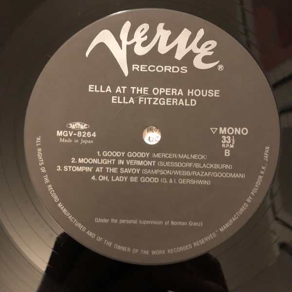Ella Fitzgerald At The Opera House