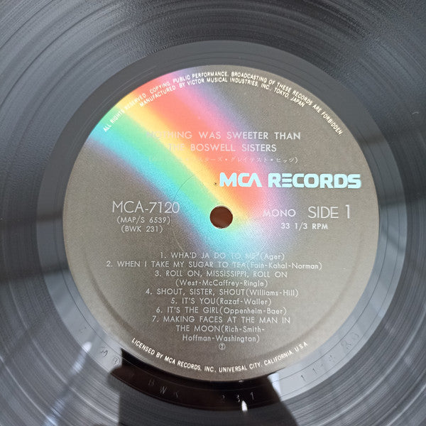 Release: Nothing Was Sweeter Than The Boswell Sisters-Vinyl-Japan-None-MCA-7120-13918173
