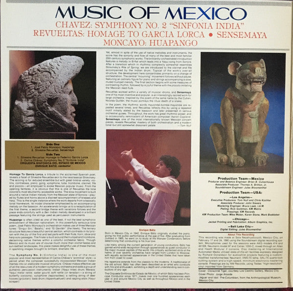Master Release: Symphony No. 2 / Huapango / Sensemaya / Homage To Garcia Lorca by Carlos Chávez