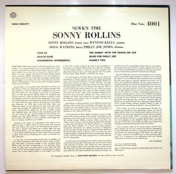 Release: Newk's Time-Vinyl-US-1960-BLP 4001-25977544