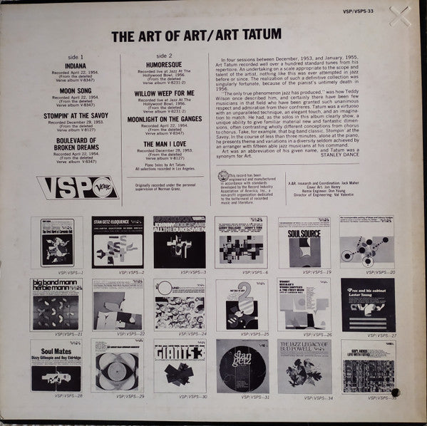 Release: The Art Of Art-Vinyl-US-None-VSP-33, VSP/VSPS-33, MG 564-14843175