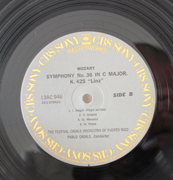 Master Release: Casals Conducts Mozart: Symphony No. 35 "Haffner" Symphony No. 36 "Linz" by Pablo Casals
