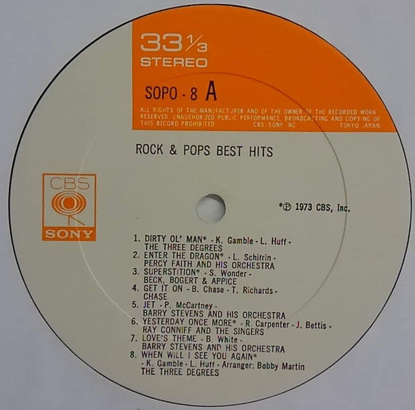 Release: Unknown Release-Vinyl-Japan-1973-SOPO-8-14297860