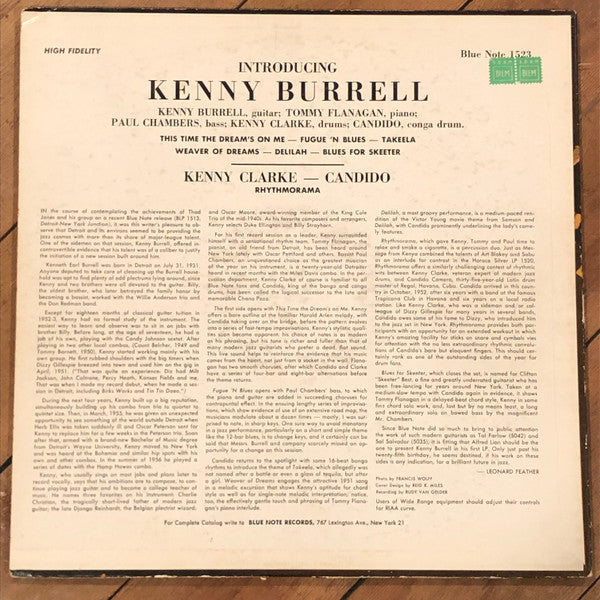Release: Introducing Kenny Burrell-Vinyl-US-None-BLP 1523-23675204
