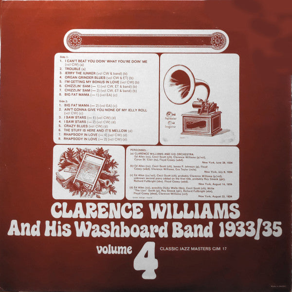 Master Release: 1933/35 Volume 4 by Williams' Washboard Band