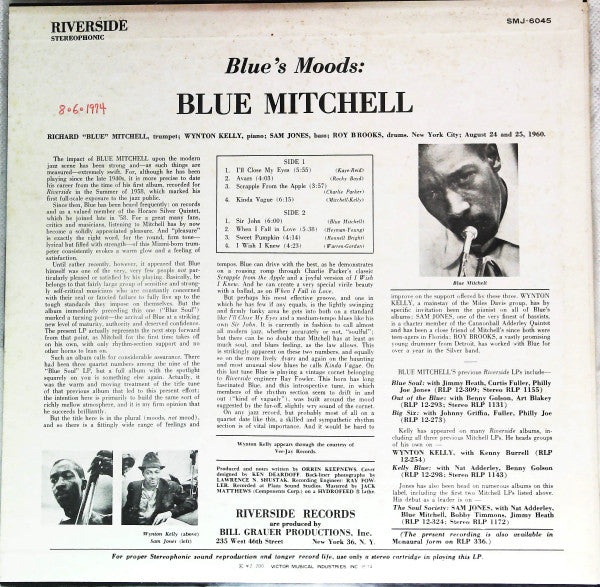 Master Release: Blue's Moods by Blue Mitchell