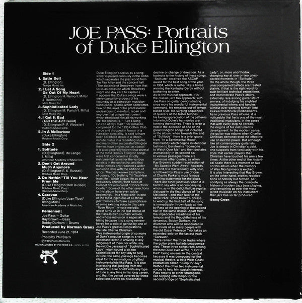 Release: Portraits Of Duke Ellington-Vinyl-Japan-1975-MTF 1015-13327605