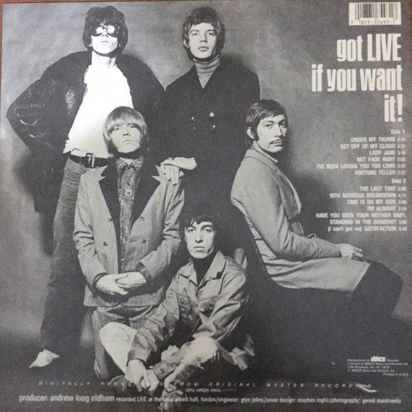 Release: Got Live If You Want It!-Vinyl-US-1986-74931, PS 493-16259671