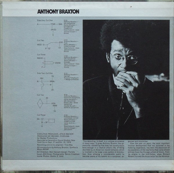 Master Release: New York, Fall 1974 by Anthony Braxton