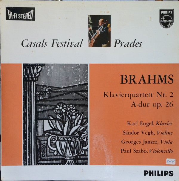 Master Release: Casals Festival Prades -  	Klavierquartett Nr A-Dur Op. 26 by Johannes Brahms