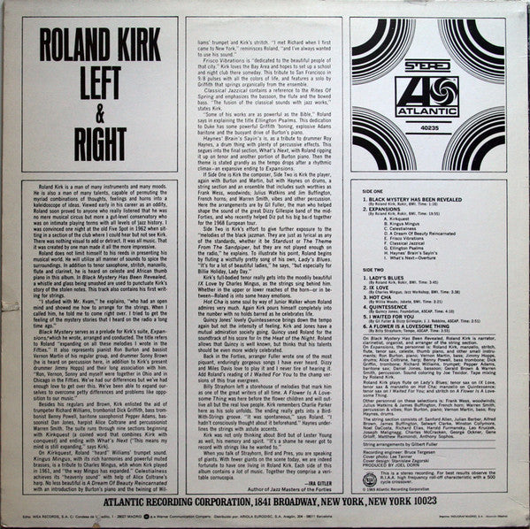 Master Release: Left & Right by Roland Kirk