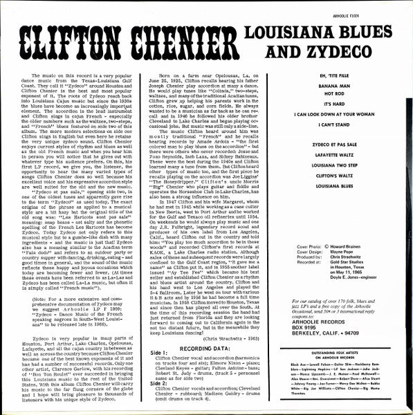 Release: Louisiana Blues And Zydeco-Vinyl-US-None-F1024-7684528