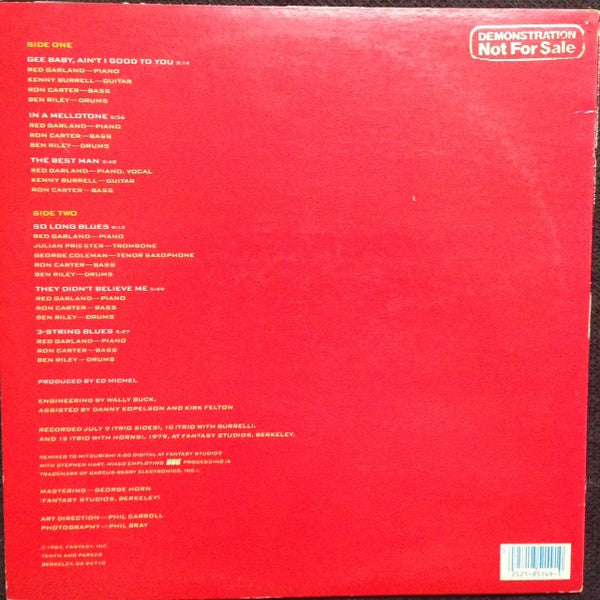 Master Release: So Long Blues by Red Garland