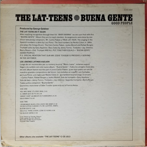Master Release: Buena Gente (Good People) by The Lat-Teens