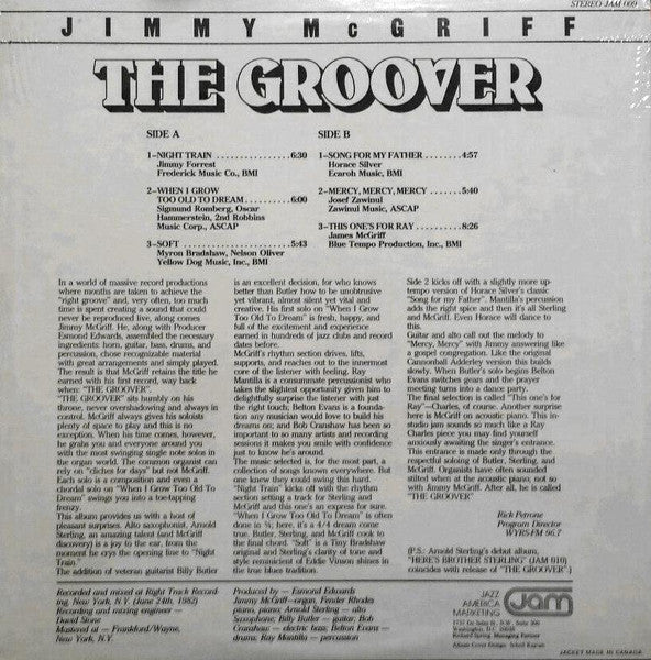 Release: The Groover-Vinyl-US-1982-JAM-009-1792022